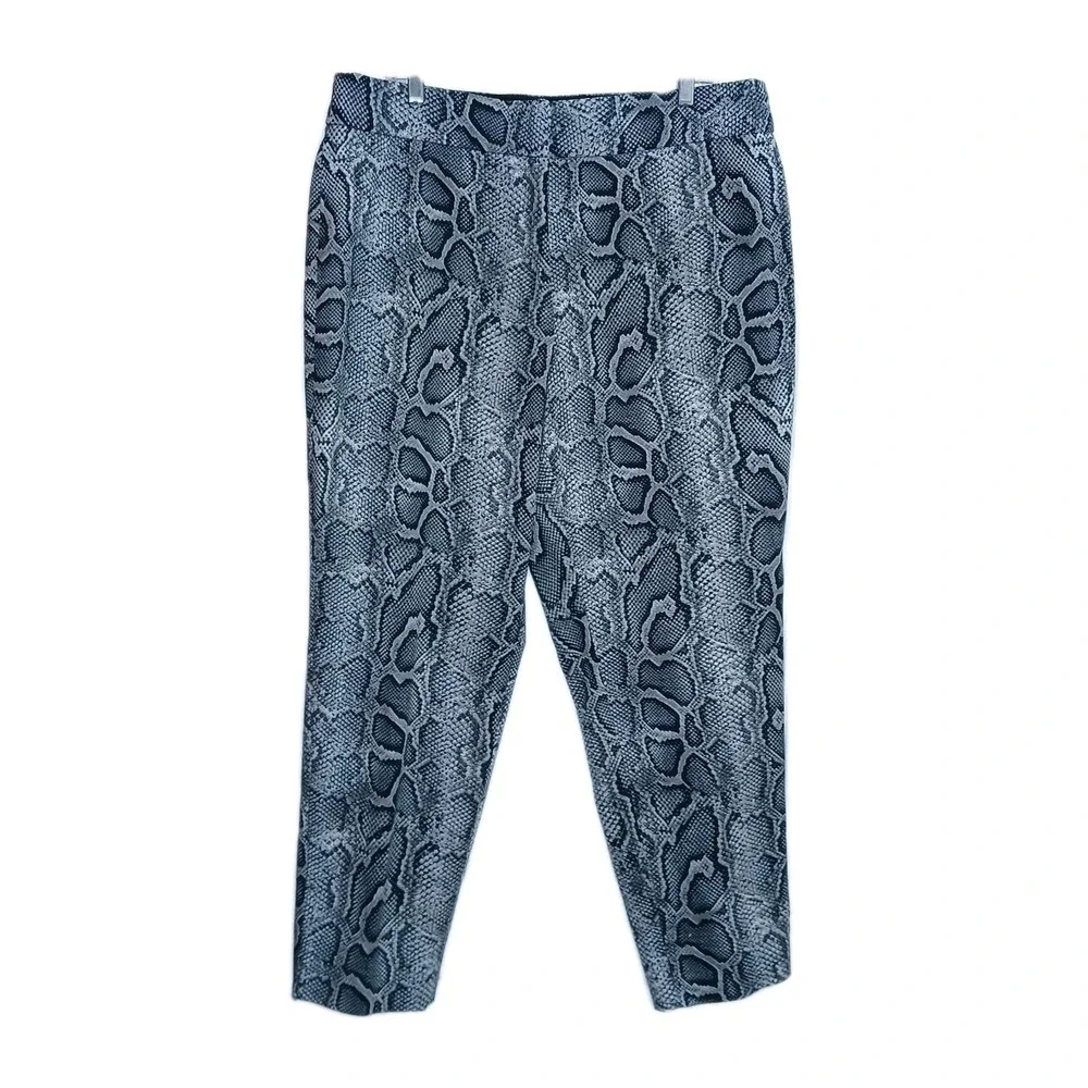 Michael Kors Pants Plus Size 14W 1X Gray Black Women Snake Reptile Office Career